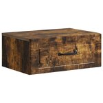 vidaXL Cabinet de chevet mural Chêne fumé 49 x 34 5 x 20 cm