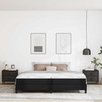 vidaXL Lit avec matelas Noir 200 x 200 cm Faux cuir