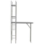 vidaXL Ensemble à dîner pliant 3 Pièces et étagère de rangement MDF acier