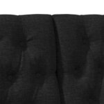 vidaXL Tête de lit capitonnée Noir 140 cm Pin massif