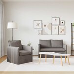 vidaXL Canapé 2 Pièces Taupe 196 x 82 x 85 cm tissu