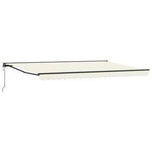 vidaXL Cadre d'auvent Crème 500 × 300 cm Polyester avec revêtement PU