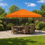 vidaXL Pavillon 3 x 3 m Orange Polyester et Acier 190 gsm