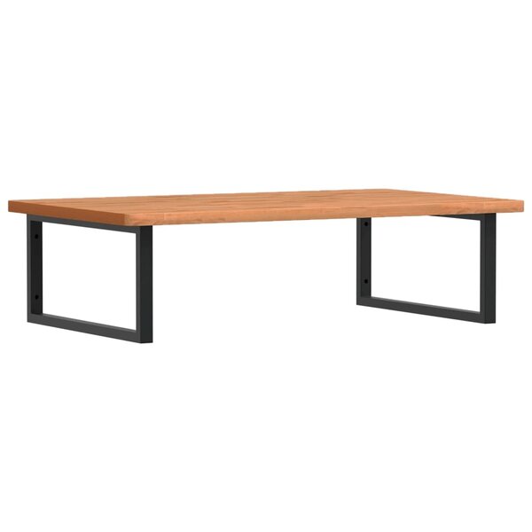 vidaXL Étagère de vasque murale acier et bois massif de hêtre