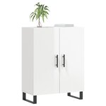 vidaXL Buffet Blanc brillant 69 5x34x90 cm Bois d'ingénierie