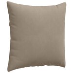vidaXL Coussins de canapé 2 Pièces Taupe 80 x 80 cm tissu