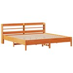 vidaXL Cadre de lit sans matelas cire marron 180x200cm bois pin massif