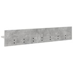 vidaXL Porte-manteau mural avec étagère Montage mural Gris béton 100 x 10.5 x 18 cm