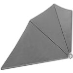 vidaXL Auvent latéral pliable de balcon Gris 160 x 240 cm