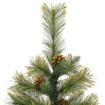 vidaXL Sapin de Noël artificiel articulé avec pommes de pin 150 cm
