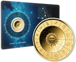 Monnaie VIRGO Zodiac Signs 1/1000 Oz Medaille Or