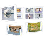 Carnet 12 timbres - Animaux du monde - Lettre Verte