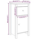 vidaXL Buffet 40x35x80 cm bois massif de pin