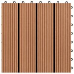 vidaXL Carreaux de terrasse WPC 30x30 cm 11 Pièces 1 m2 Marron