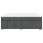 vidaXL Sommier à lattes de lit avec matelas Gris foncé 200x200cm Tissu