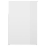 vidaXL Banc à chaussures Blanc brillant 80x30x45 cm Bois d'ingénierie