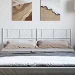 vidaXL Tête de lit métal blanc 193 cm