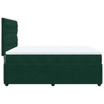 vidaXL Sommier à lattes de lit et matelas Vert foncé 140x190cm Velours