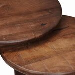 vidaXL Tables basses gigognes 3 Pièces Marron foncé Bois de mangue massif