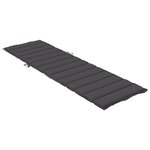 vidaXL Coussin de chaise longue anthracite mélangé 200x70x4 cm tissu