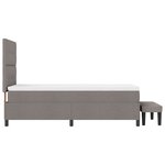 vidaXL Lit box spring avec matelas & banc taupe 90x190 cm tissu