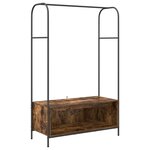 vidaXL Porte-vêtements avec étagères Chêne fumé 100x44x160 cm