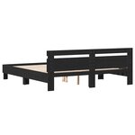 vidaXL Cadre de lit Chêne noir 180 x 200 cm Bois d'ingénierie