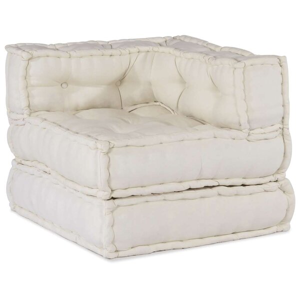vidaXL Pouf modulaire crème 70x70x54 tissu