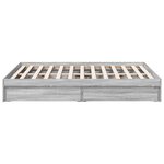 vidaXL Cadre de lit avec tiroirs sans matelas sonoma gris 140x200 cm