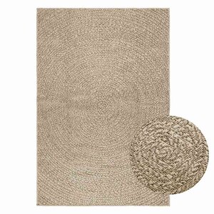 vidaXL Tapis ZIZUR beige 120x170 cm aspect de jute intérieur extérieur
