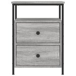 vidaXL Tables de chevet 2 Pièces sonoma gris 44x45x60cm bois d'ingénierie