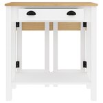 vidaXL Ensemble de bar 3 Pièces blanc bois de pin massif