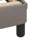 vidaXL Cadre de lit sans matelas taupe 120x200 cm tissu