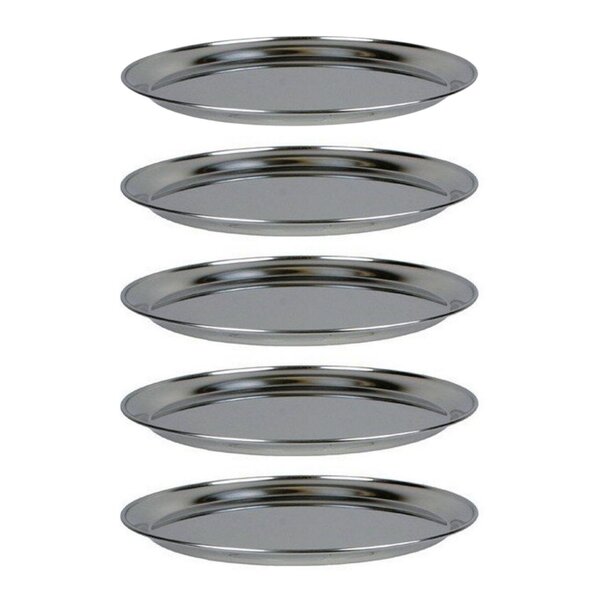 5 plateaux de fruits de mer en inox Ø 36 cm