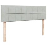 vidaXL Cadre de lit ottoman et matelas gris clair 140x190 velours