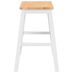 VidaXL Chaises de bar 2 Pièces blanc bois massif d'hévéa