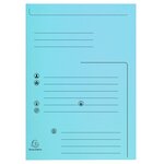 Paquet De 25 Chemises 2 Rabats Super 210 Contact - 24x32cm - Bleu Clair - X 5 - Exacompta