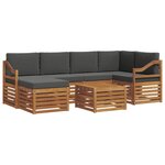 vidaXL Ensemble de canapés d'extérieur 7 pc Naturel et Anthracite