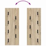 vidaXL Porte-manteau mural Montage mural Chêne sonoma 30 x 1.5 x 80 cm