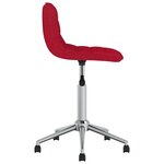 vidaXL Chaises pivotantes à manger lot de 2 rouge bordeaux tissu