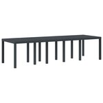 Ensemble de salle à manger de jardin vidaXL en 13 pièces avec coussins anthracite poly rattan
