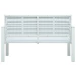 vidaXL Banc de jardin 120 cm PEHD Blanc Aspect de bois