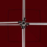 vidaXL Tente de réception pliable Aluminium 2 x 2 m Bordeaux