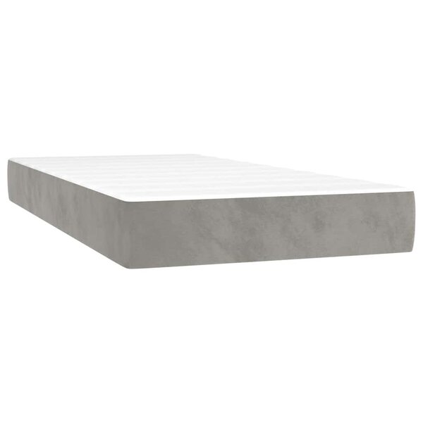 vidaXL Matelas de lit à ressorts ensachés fermeté moyenne 80x210x20 cm velours