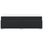 vidaXL Sommier à lattes de lit avec matelas Noir 90x190 cm Similicuir