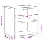 vidaXL Tables de chevet murales 2 Pièces Chêne fumé 40x31x39 5 cm