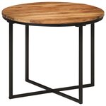 vidaXL Table basse 55x55x45 cm bois massif acacia et fer