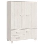 vidaXL Garde-robe HAMAR Blanc 99x45x137 cm Bois massif de pin