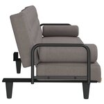 vidaXL Canapé-lit avec accoudoirs taupe tissu