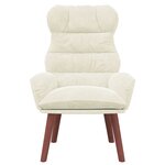vidaXL Fauteuil Relaxant crème en velours